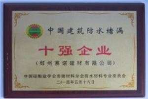 中国建筑防水堵漏十强企业